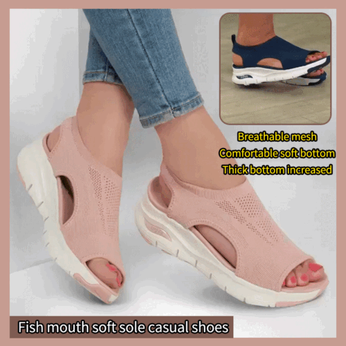 Fish Mouth Soft Sole Casual Shoes