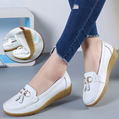 Women’s Leather Moccasin Shoes