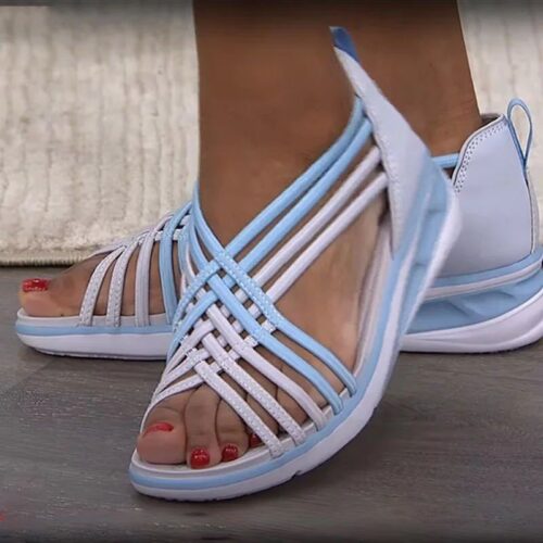 Retro Cross Strap Sandals