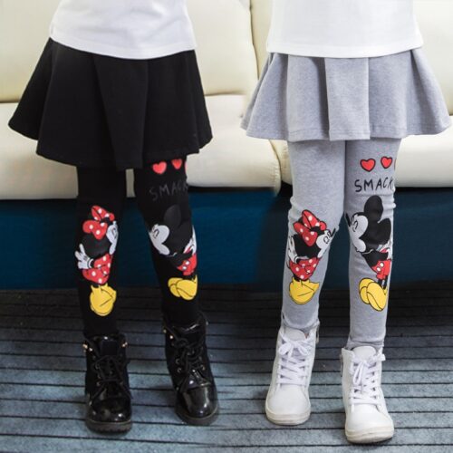 Mickey Mouse Cartoon Skirt-Pants