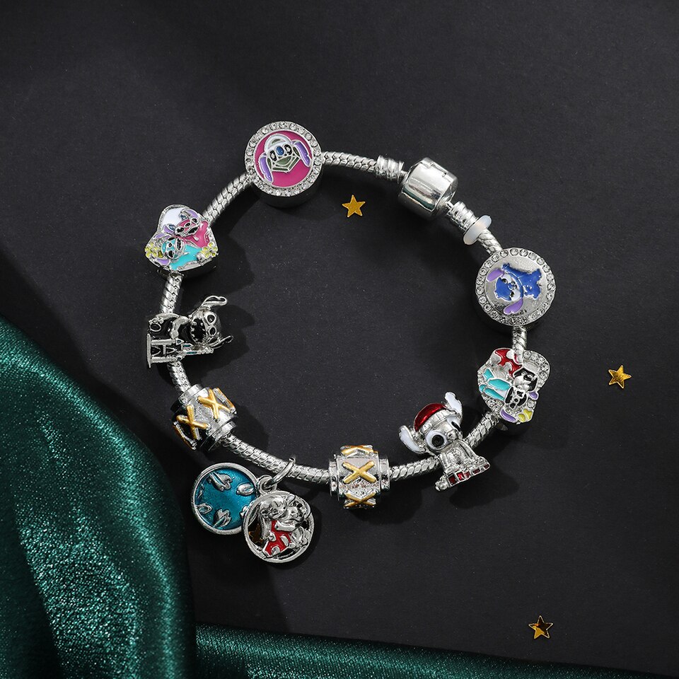 Disney Stitch Charm Bracelet - Disney Bracelet 4 - 17cm at KidzCountry