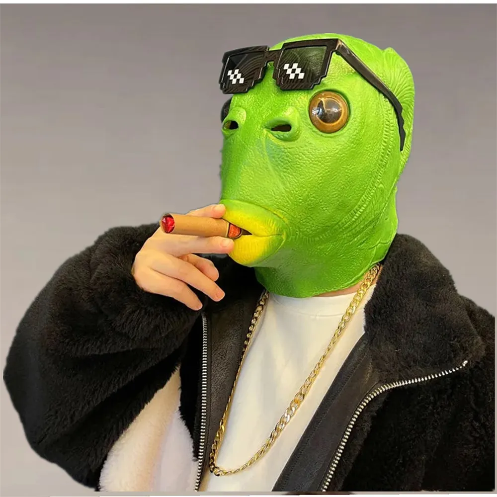 Green Fish Head Mask - Kidz Country:, image size:1000x1000