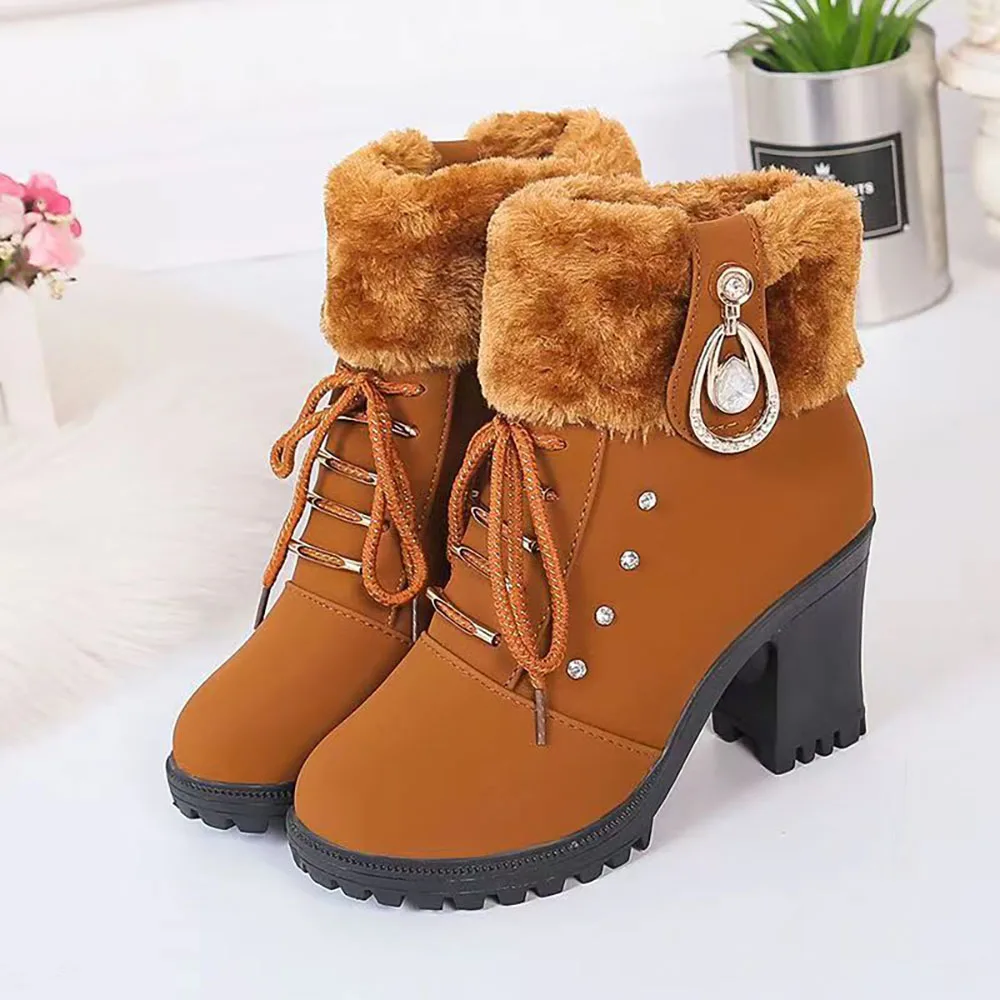 European And American Winter Fur Ankle Boots For Women main image 1