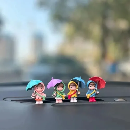 Umbrella Couple Car Interior Deco (4 Pcs)